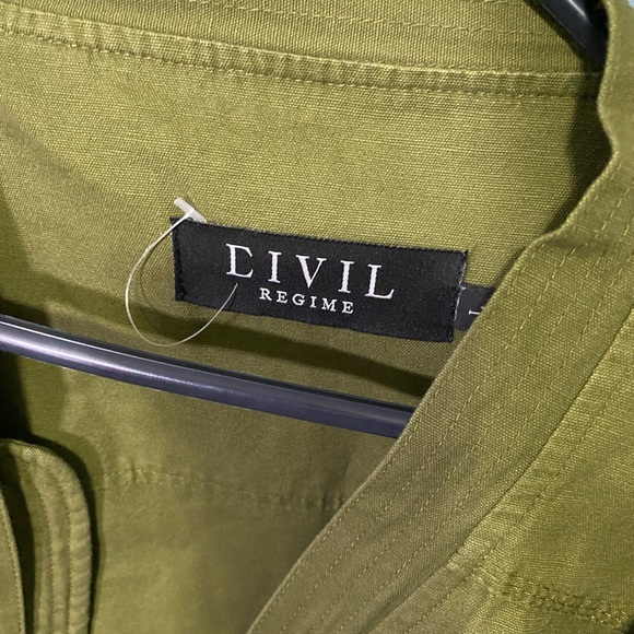Civil Regime Olive long coat - Picture 2 of 13